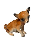 Vtg Chihuahua Seated Dog Figurine Bone China Made in Japan Miniature