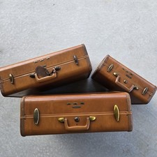 RARE VTG Samsonite Shwayder Bros Valise Suitcase Hard Shell 3 Set 4615,4651