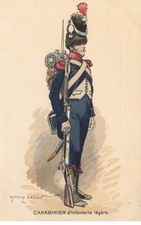 UNIFORME Soldat CARABINIER infanterie  illustrateur Edmond LAJOUX