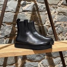 The Row Black Leather Gaia Chelsea Boots -  37 IT - 7 US