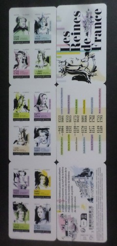 Carnet timbres les reines - carnet,