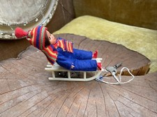 Ancien Jouet Mécanique Skieur