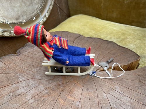 Ancien jouet mécanique - jouet, skieur
