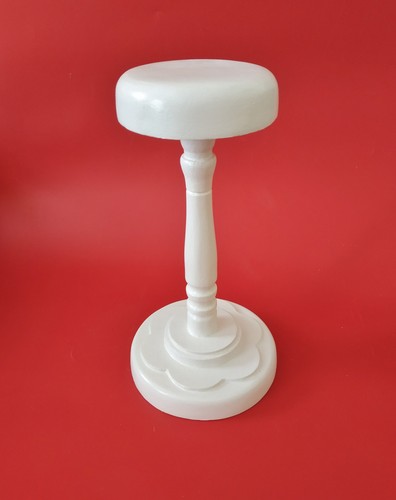 Porte chapeau blanc bois - chapeau, en