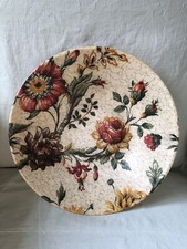 COUPE À FRUITS EN FIBRE DE VERRE Ancien 1960 motif FLORAL 🌺🌸🌺🌸