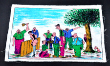 Antique canvas printed decor fanny petanque tradition sport Marseille Provence