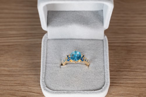 Bague plaqué avec pierre - plaqué, or