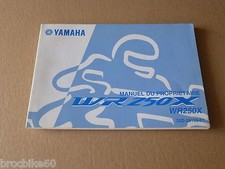 MANUEL UTILISATEUR DU PROPRIETAIRE YAMAHA WR250X 2008 Owner's manual WR250X