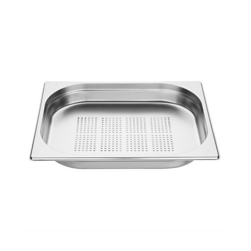 Bac inox perforé 2 40 - inox, 1/2