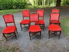 6 chaises velours rouge ,a la