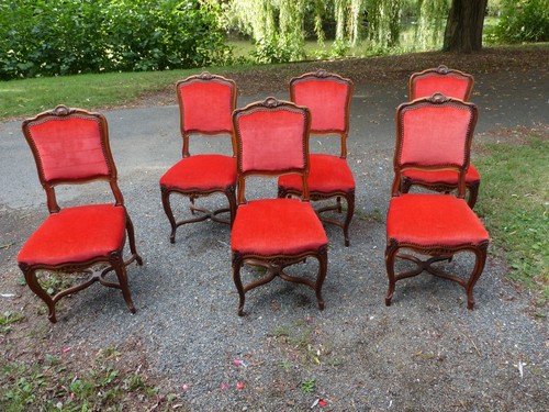 Chaises velours rouge - velours, ,a