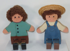 Vintage Wood Boy and Girl Hand