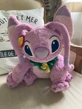 12⚜ Plush Blanket Disneyland Paris Angel In Stitch Necklace Flower Height 25cm
