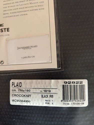 Plaid lacoste 100 - 100%, coton