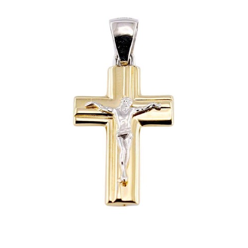 Pendentif croix jaune - pendentif,