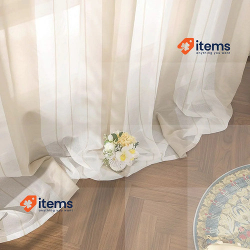 Rideaux voile miulee beige - en,