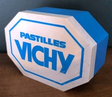 Vintage 70s/80s Blue Plastic Gingham Box and White Lid