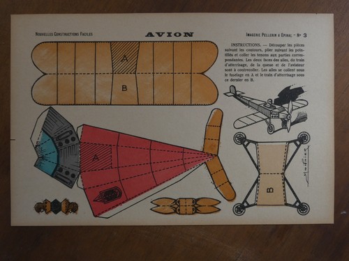 Maquette papier avion ancien - papier,