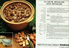 Advertising 0621 1981 the electric slow cooker Tournus 2 pages