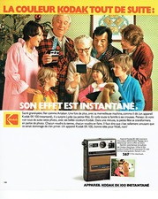 1978 Kodak Advertising 108 Instant EK 100 Camera Advertising 108