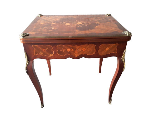 Table jeux marqueterie - en,