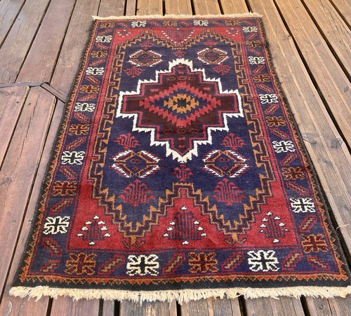 Ancien tapis persan noué - ancien,