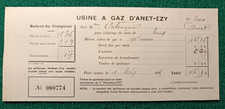 ANET-EZY GAS PLANT - METER READING - 1927