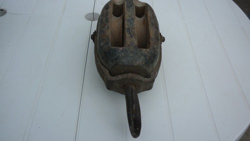 Poulie bateau bois metal - bateau,