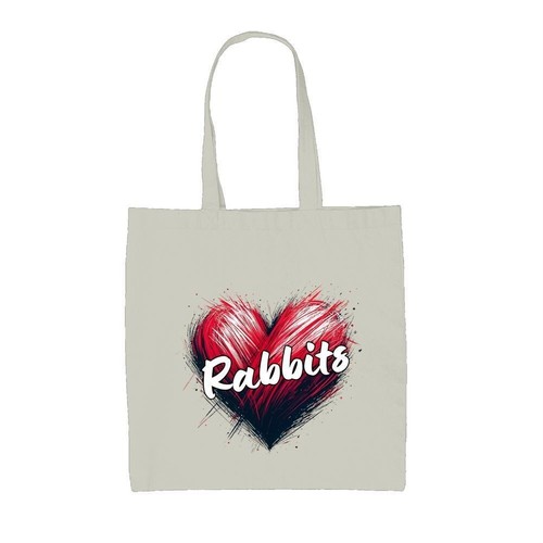 Cœur lapins toile sac - sac,