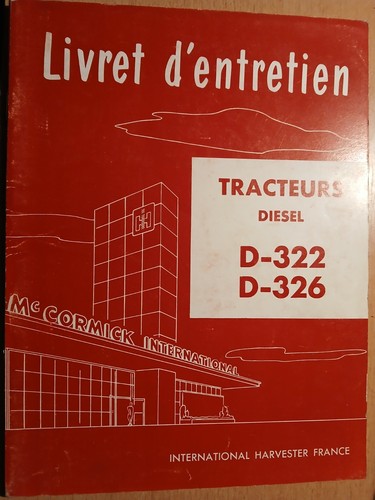 Cormick tracteur d322 - mc,