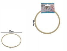 X Cadre Circulaire À Broder En Bois Avec Vis Diamètre 15cm DFH