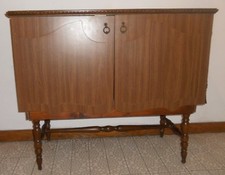 VINTAGE 1960s RETRO STEREO TV STAND BUFFET CABINET ANT WOOD MODERNIST