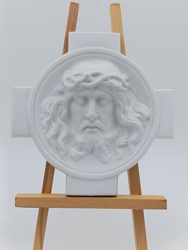 Ancien bas relief - religieux, en