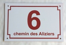 plaque pvc numero de rue ou de