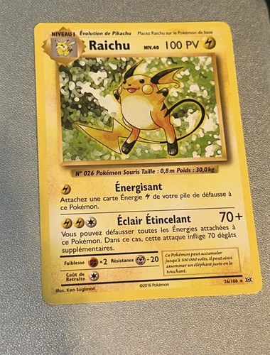 Carte pokémon raichu 108 - carte,