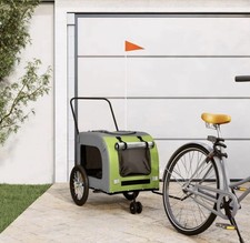 Remorque De Vélo Grise Verte