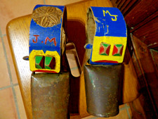 Antique bells, bells, decorated wooden necklaces, cottage, mountain, Cévennes