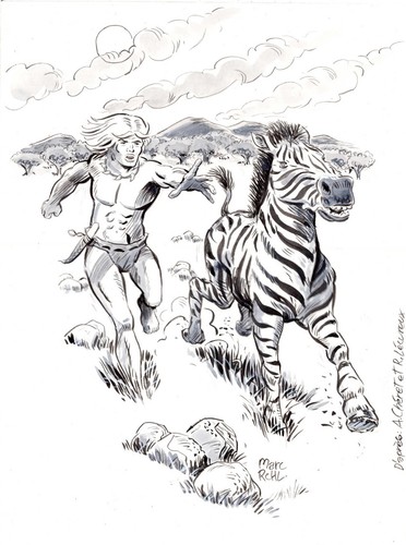 Rahan zèbre dessin - zèbre,