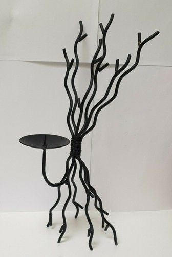 Bougeoir brut metal fer forgé - metal,