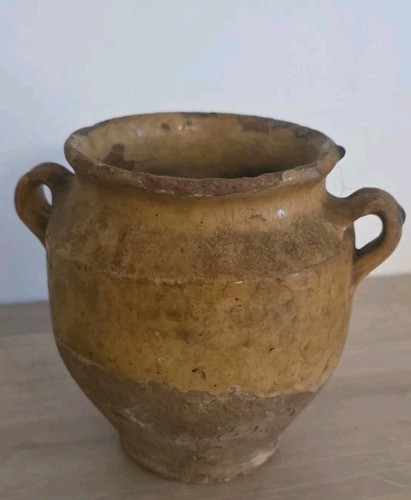 Pot ancien terre - en, vernissée