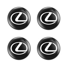 Lexus Domed Stickers 4pc Decals Resin Gel Rim Badge wheel caps emblem 15-100mm