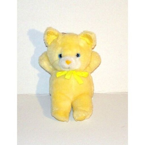 Peluche chat jaune - peluche, vintage