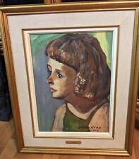 ALBERT ROUSSEAU 1908-1982, Tableau 16''x 12'' Québec, Portrait jeune fille MARIE