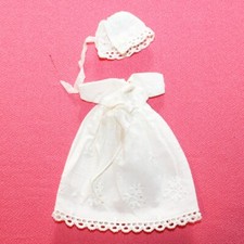 Vintage Mattel Barbie Doll Baby Christening Dress & Beanie / Baby Sits