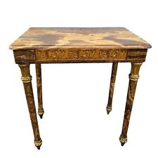 Onyx and bronze table, retractable feet, Napoleon III, 19th century