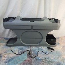 Retro Universal Gray 26.75x8.25x 4.75in Center Console w Plug In Power Extension