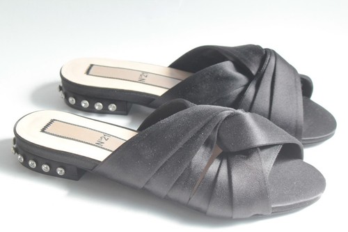 Mules plates satin noir - , et
