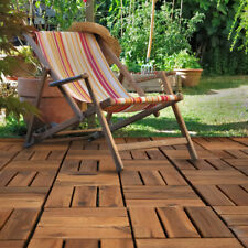 Carrelage Bois Terrasse Acacia Extérieur Sol 30x30cm 10er Set (42,21 €/ 1qm )