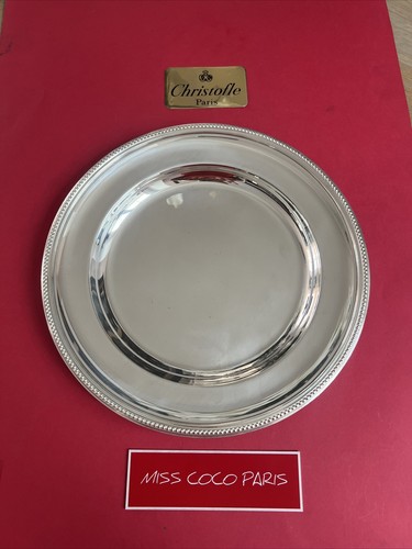 Plat rond christofle perles - plat,