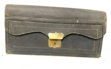 Antique E MAYER Rue de Beaubourg 33 leather document or banknote holder